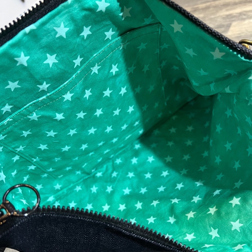 Denim Cat Crossbody Bag Indie Cottagecore Adjustable Strap Zipper Purse‎ - Picture 6 of 6